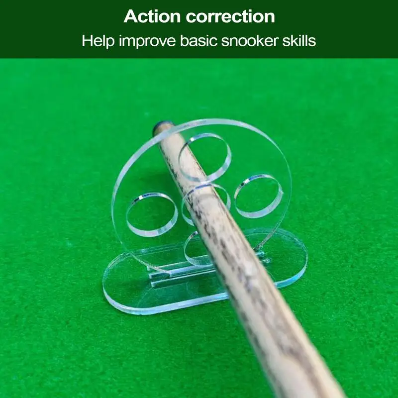 5 Holes Billiard Rod Trainer Billiards Straightness Trainer Billiard Hitting Exerciser Acrylic Pool Cue Strokes Training Device