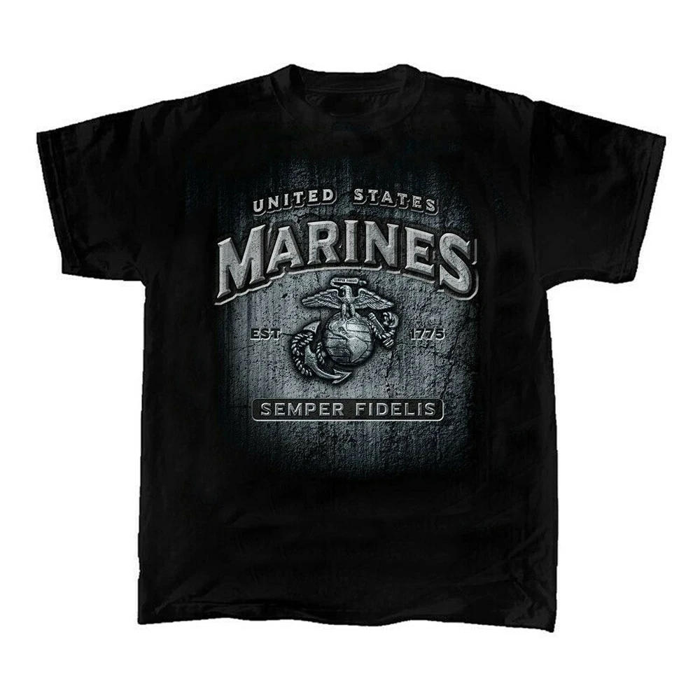 

Motto Semper Fidelis Est 1775 US Marine Corps T-Shirt. Premium Cotton Short Sleeve O-Neck Mens T Shirt New S-3XL