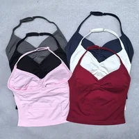 2 Pieces Women Yoga Set Seamless Adjustable Strappy Tank Top Scrunch Sports Shorts Gym Clothes Woman Summer Workout Outfits - Image 4