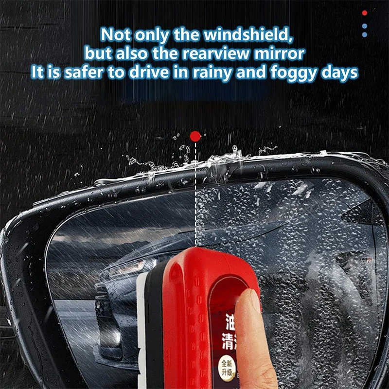 120ml Glass Cleaner Brush For Car Windshield Oil Film Cleaner Automotive Glass Sponge Cleaning Polishing Care Maintenance Brush