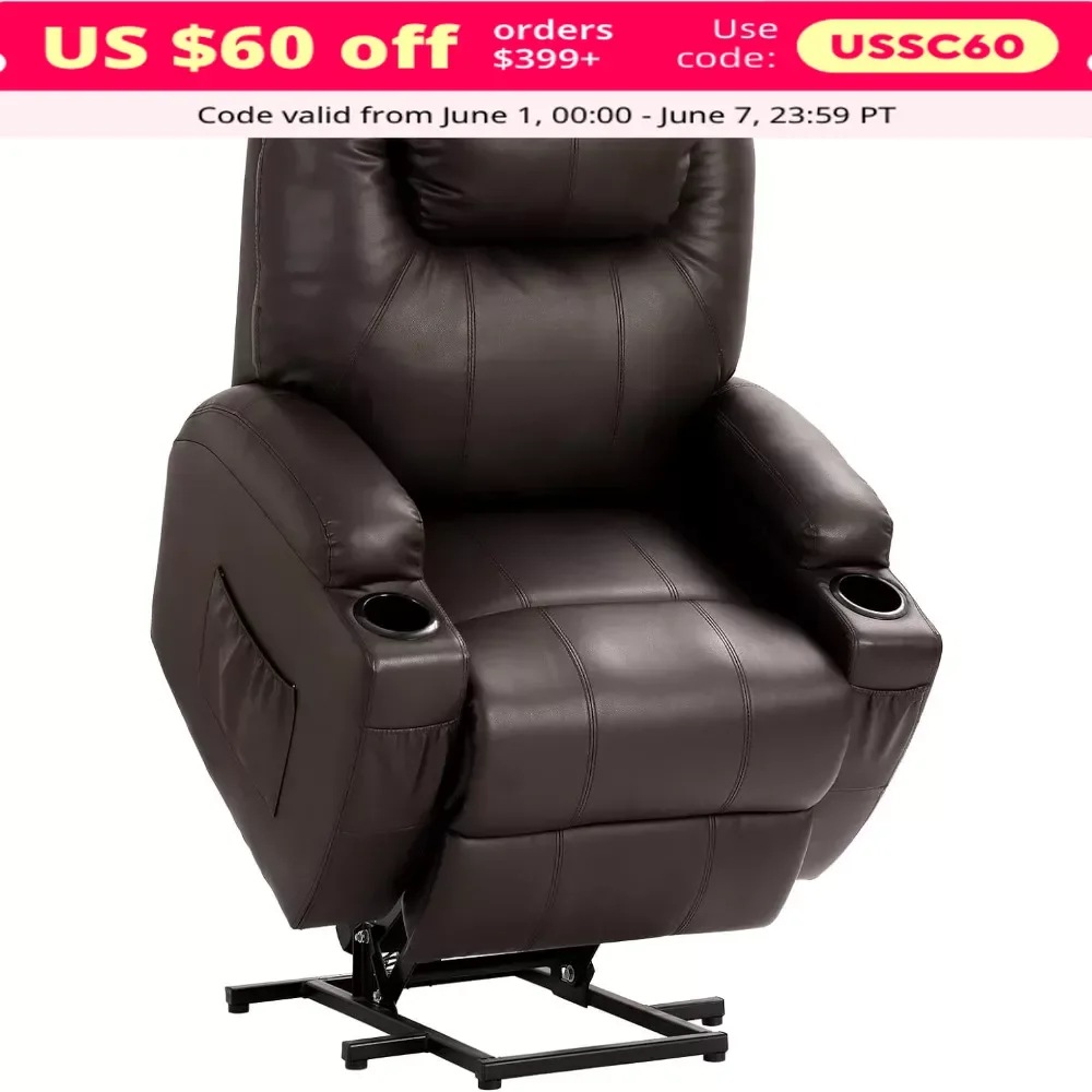

Power Lift Recliner Chair with Massage, Single Sofa, Home Theater Seating with Heat and Vibration Sofa, Recliner Chair