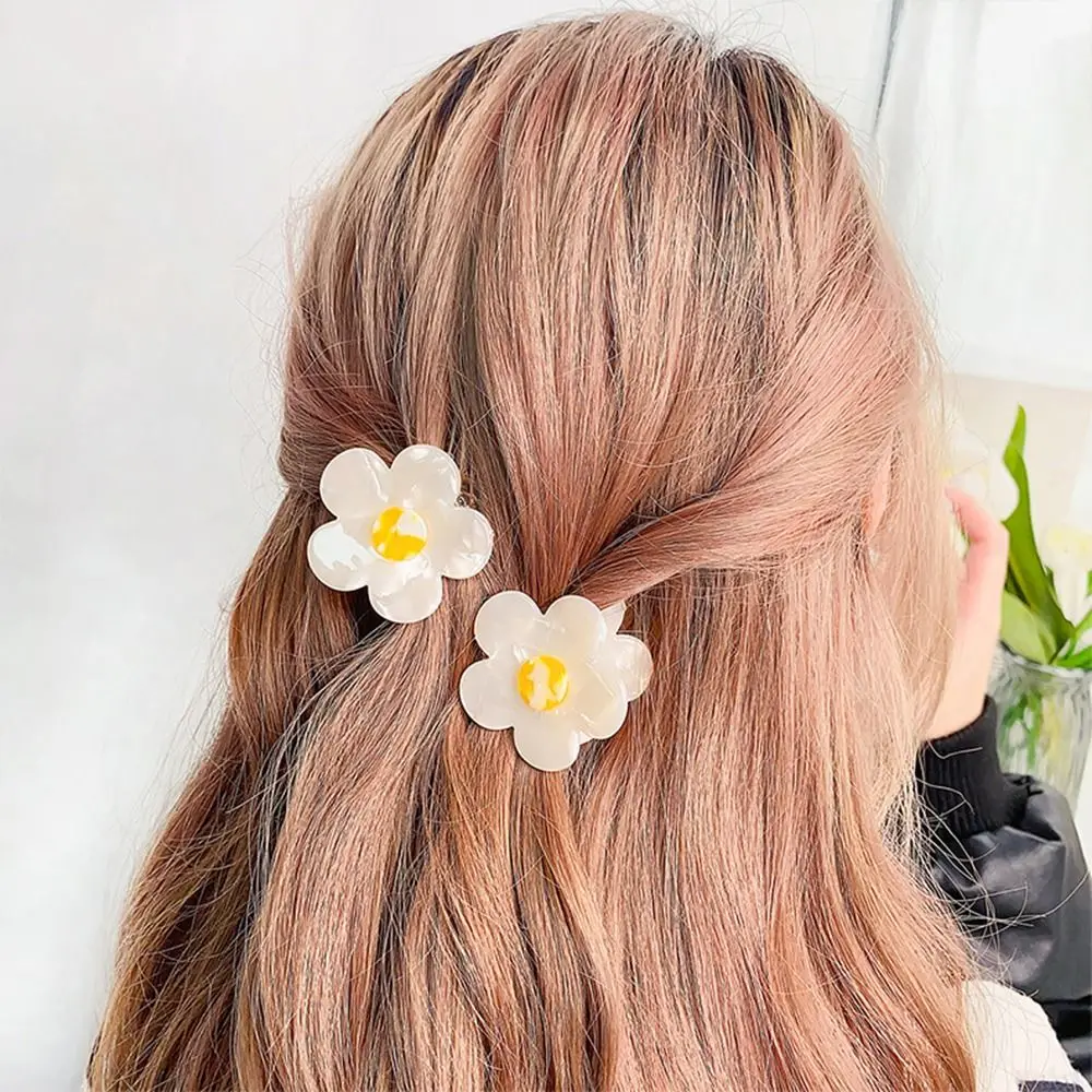 

Ponytail Holder Headdress For Women Flower Headwear Women Hair Clips Hair Accessories Korean Style Crab Clip Daisy Hair Claw