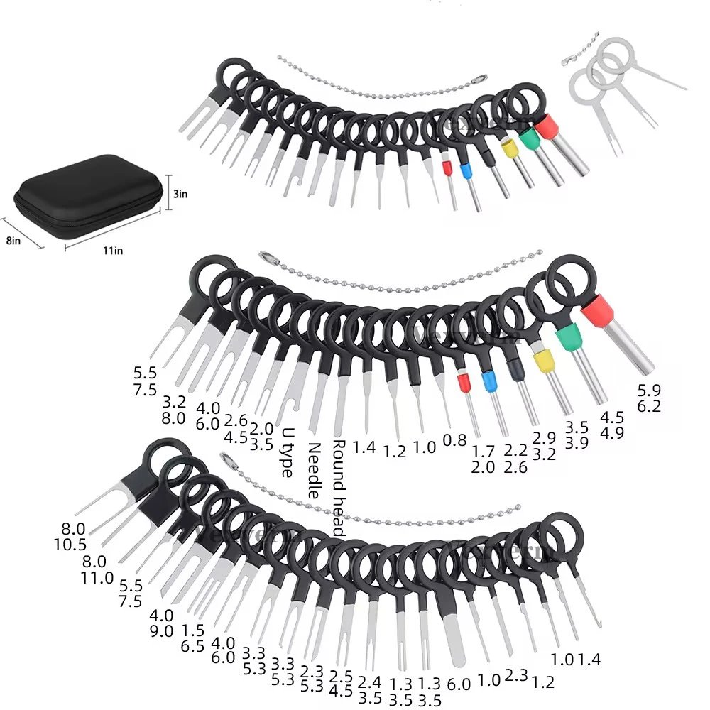 41/59pcs Car Terminal Removal Kit Box Wire Plug Connector Extractor Puller Release Pin Extractor Set Terminal Plug Repair Tools 2