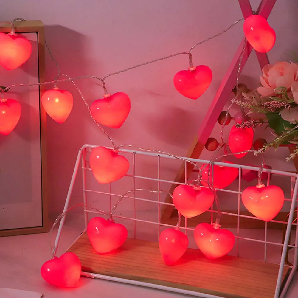 

Led Love Heart Wedding String Fairy Light Pink Girl String Light Indoor Wedding Party Garden Garland Valentines Day Decor 10LEDS