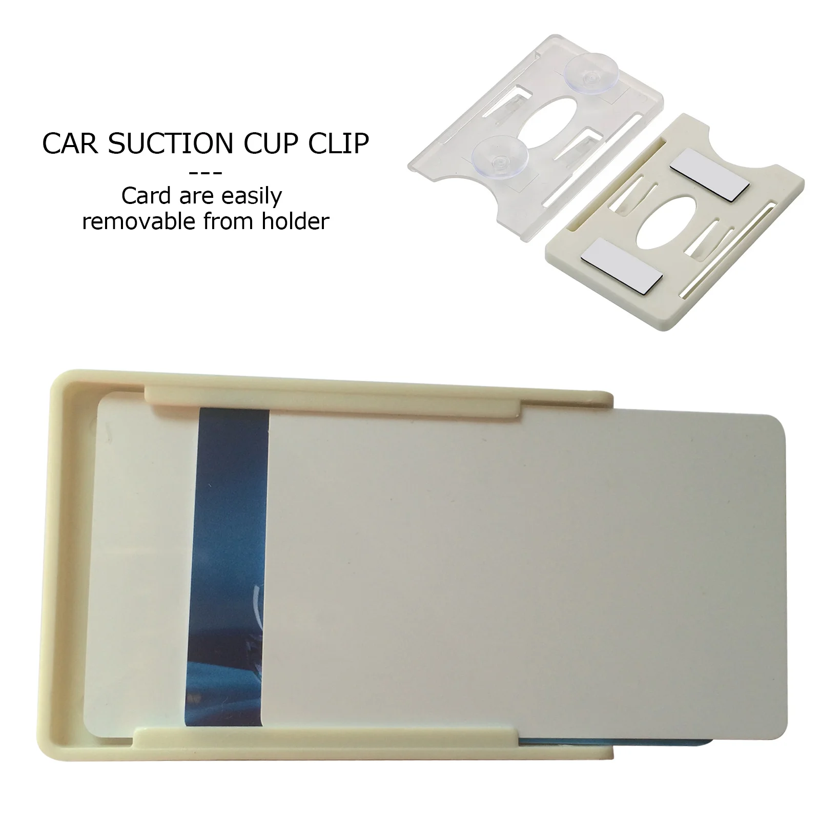 10pcs Sucker Card Holder For Windshield Glass Tag Durable ID IC card holder  Card Sleeve Car Organization