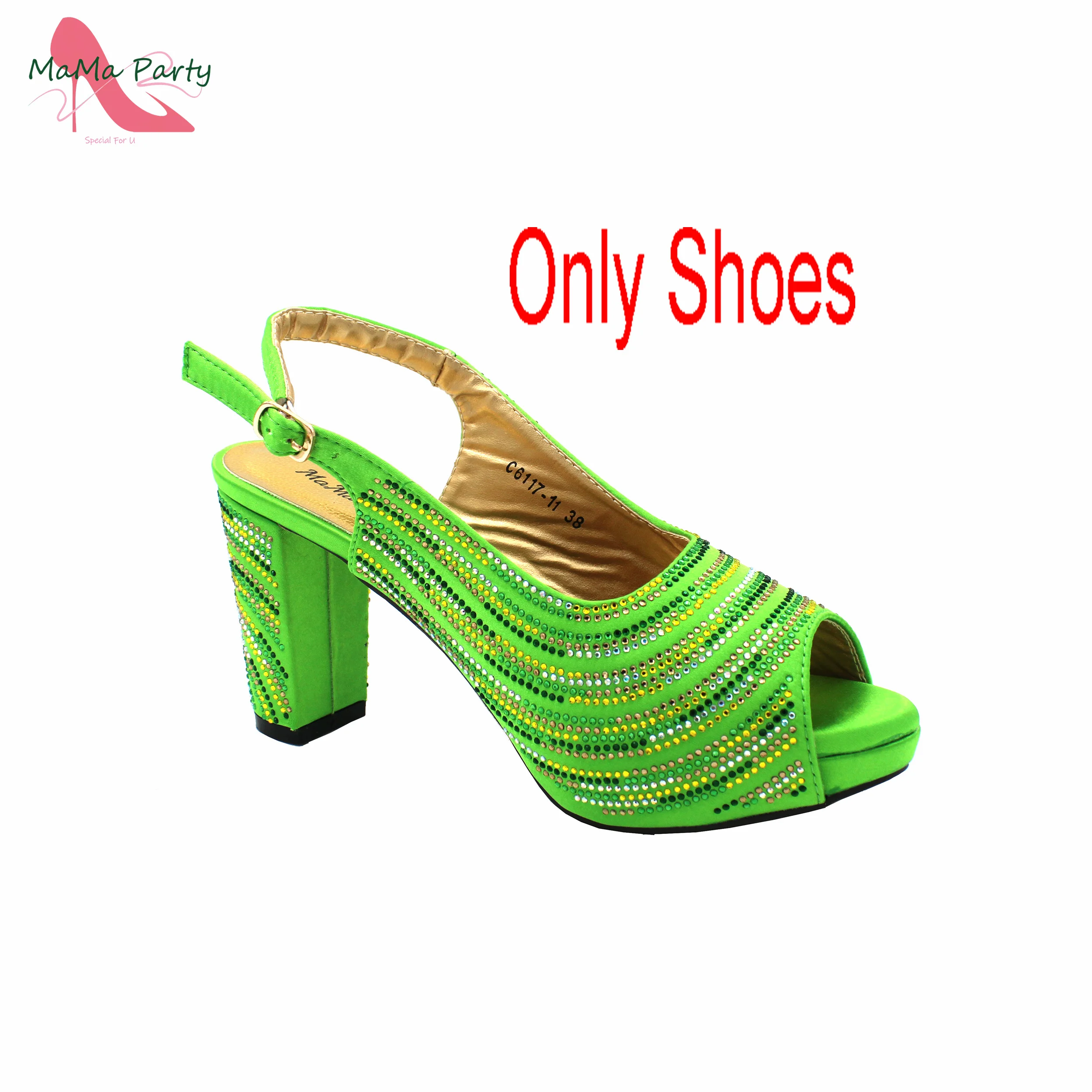 Orange Color Mature Pumps African Design Women Matching Shoes and Bag Set with Platform High Quality Sandals for Wedding