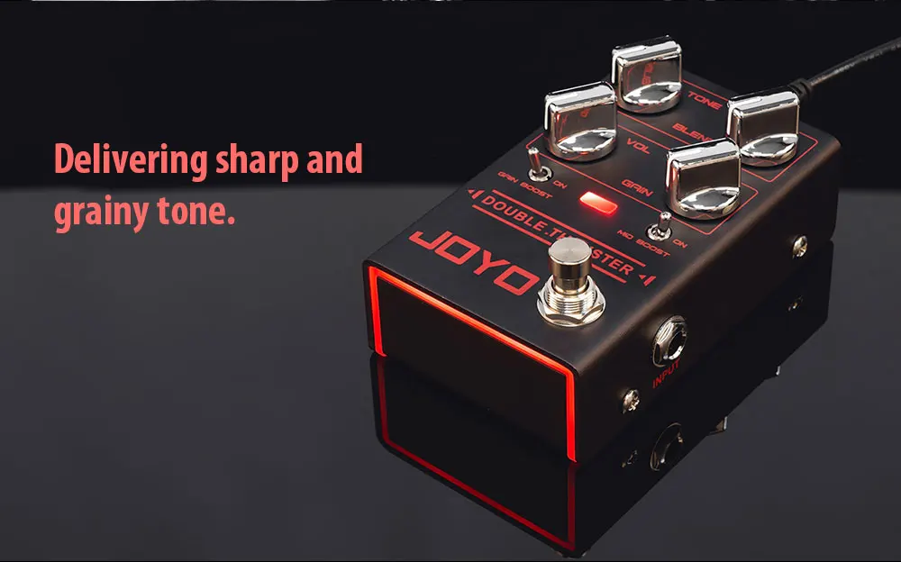 R-28 Bass Guitar Pedal Overdrive Effects with Independent Mid Frequency Double G