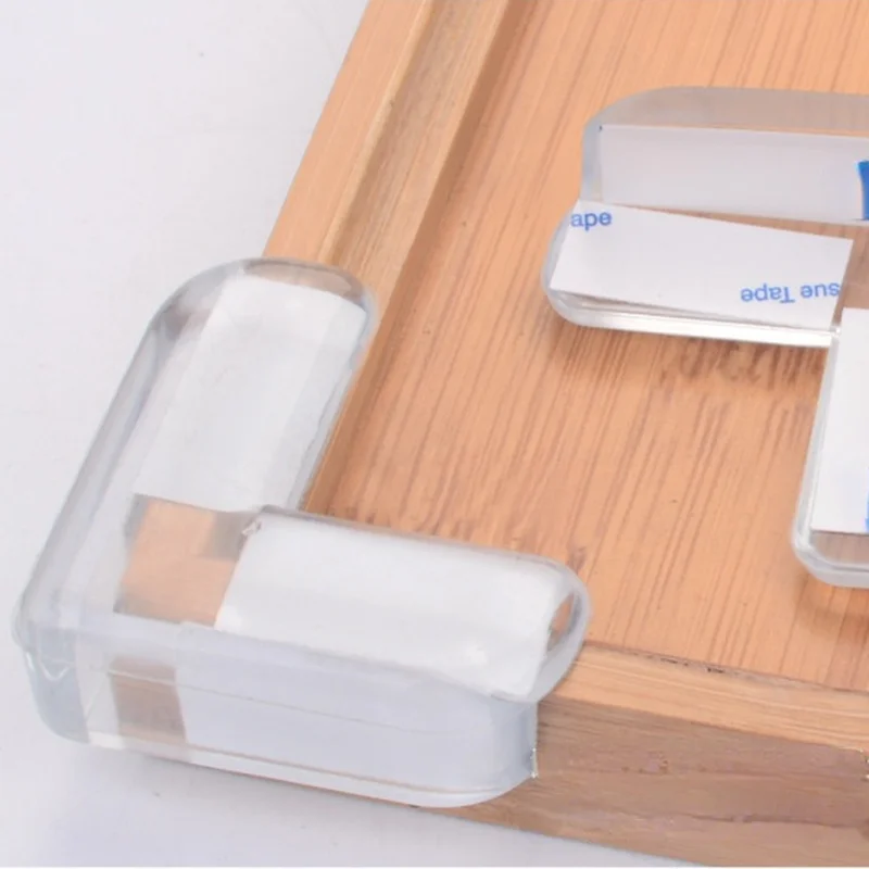 4pcs/lot Transparent Right Angle Table Conner Guard Protector for Baby Children Safety Furniture Edge Anticollision Cover Pad