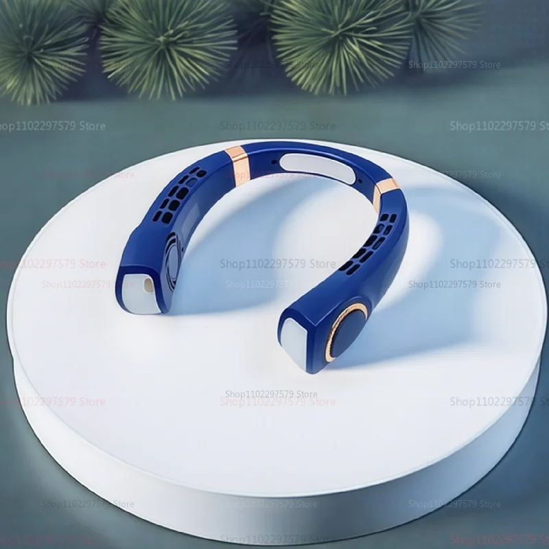 Neck Hanging Fan Portable Bladeless Mini Rechargeable Electric Air Cooler With LED Display For Summer Travel Outdoor Indoor