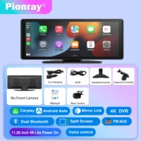 Écran Carplay pour voiture, Carplay sans fil portable 10" et Android Auto, récepteurs audio stéréo ar pour lien miroir de navigation GPS de voiture 6