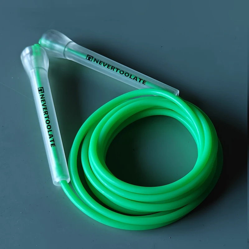 NEVERTOOLATE JR093 ABS HANDLE TRANSPARENT 3.2m x 5.3mm jump rope change rope pvc skip component heavy speed