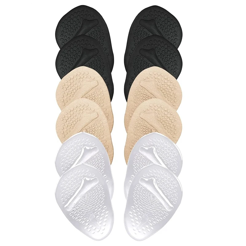 Elos6 Pairs 4d Halffoot Insoles Metatarsal Support Pads Onesize Non
