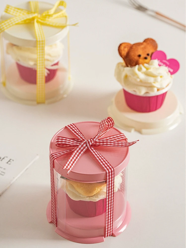 Ins Sle Handheld Paper Cup Cake Paaging Box  2 Inch Madeleine Mousse Cake round Dert Paaging Box Kitchen Cooking...