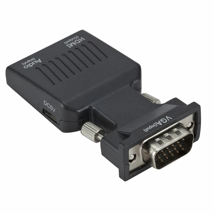 GRWIBEOU 1080P VGA to HDMI-compatible Converter Adapter With Audio For PC Laptop HDTV Projector Video HDMI to VGA Adapter