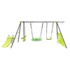 Interesting six function swingset with net swing metal plastic safe swing set 440lbs for outdoor playground  age 3+ with 31.5in 4