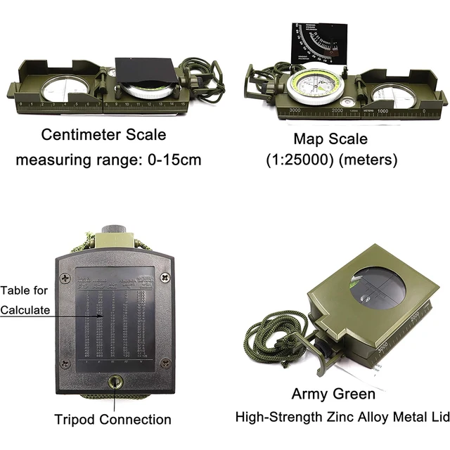 High Precision Military Compass – Waterproof Outdoor Survival Tool 5