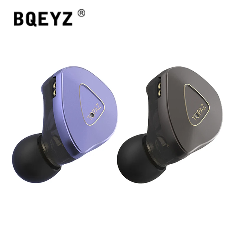 

BQEYZ Topaz Earphones 13mm LCP Dynamic+9 Layers PZT Hybrid 2 Driver Monitors HiFi Music IEM Headphones 2.5mm/3.5mm/4.4mm Earbuds