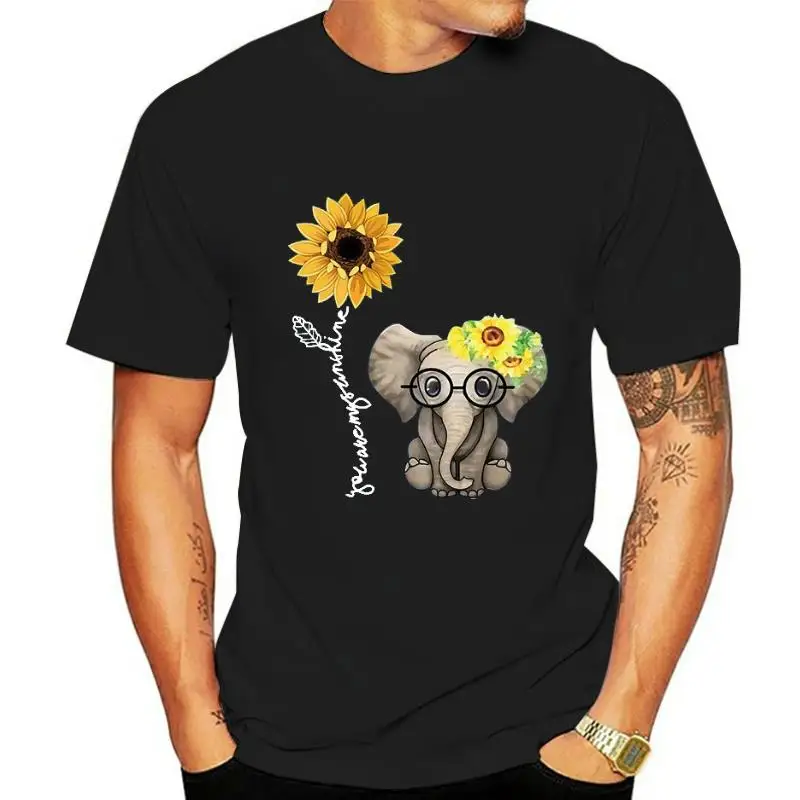 

Женская футболка размера плюс из 100% хлопка, женские футболки с коротким рукавом, летняя свободная футболка, Новые Топы с принтом милого слона