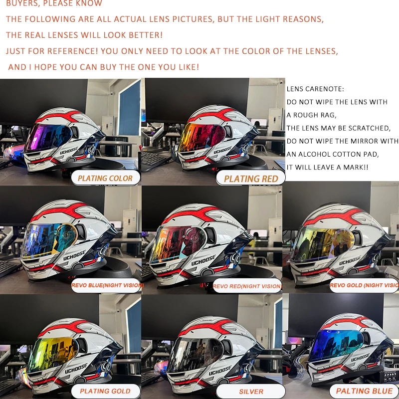 خوذة دراجة نارية معيارية للبالغين من Uchoose، مصمم...