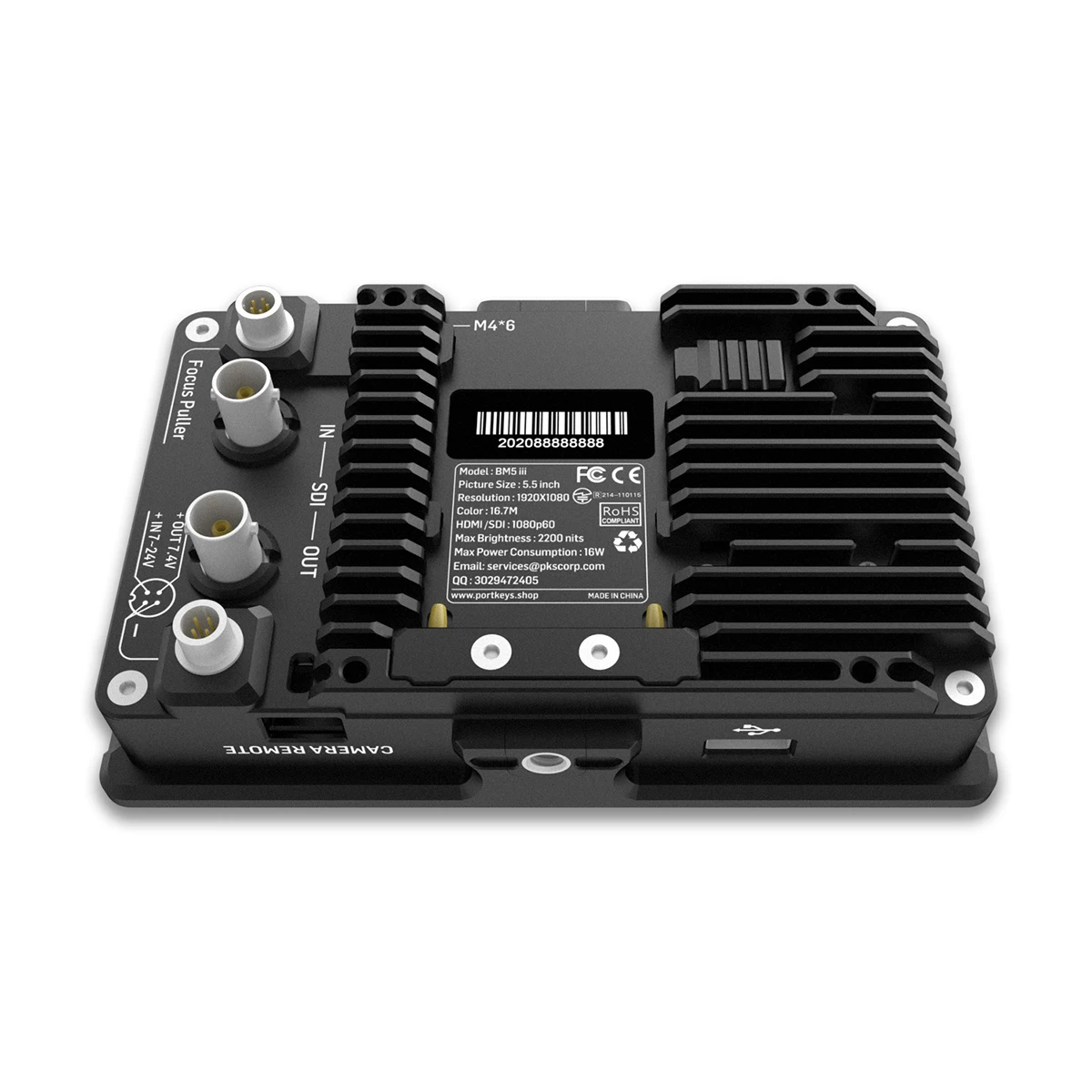 Portkeys BM5 III 2200nit SDI 슈퍼 브라이트 카메라 제어 모니터, RED KOMODO/BMPCC4/6K 프로 터치 스크린용, 5.5 인치