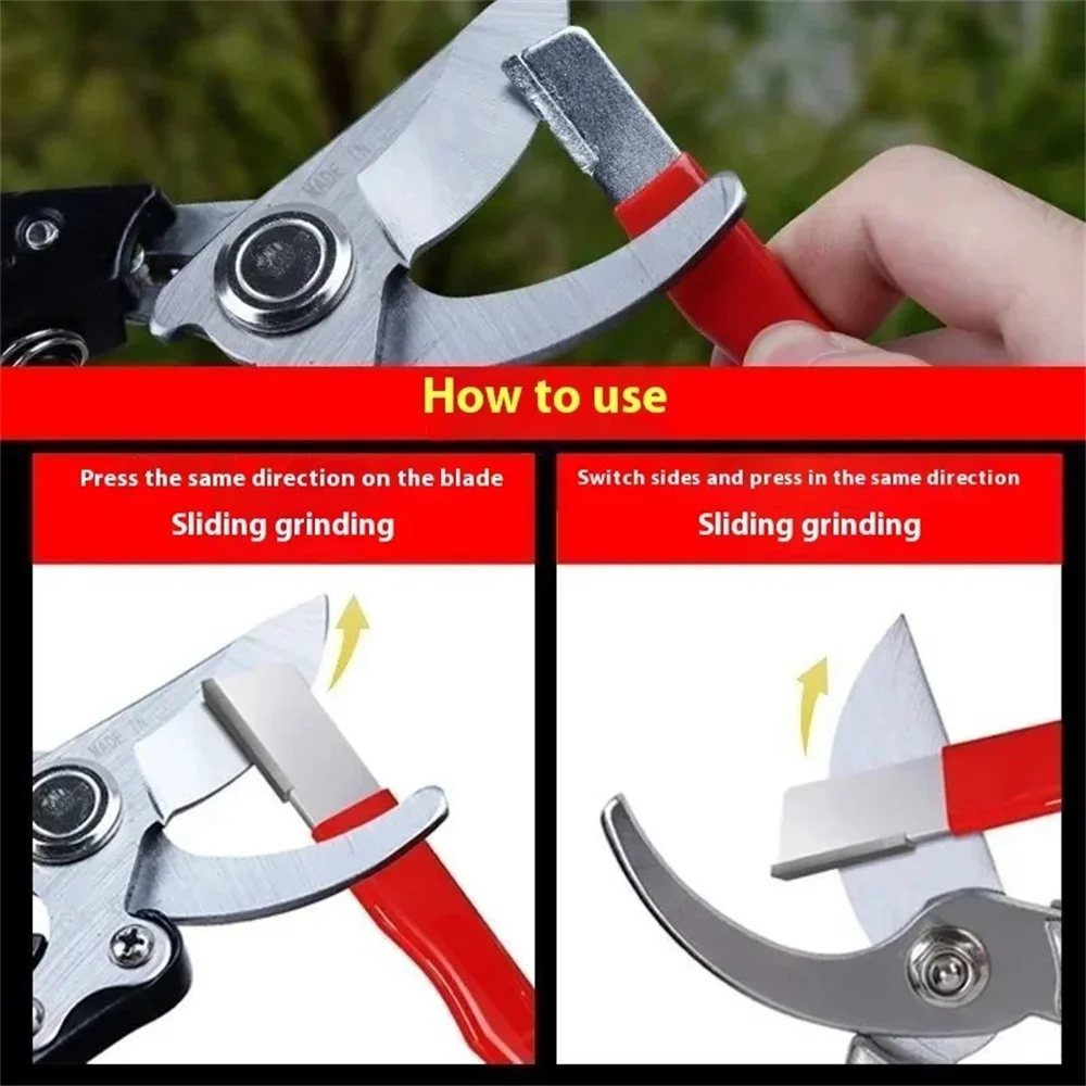 Kitchen Scissors Sharpener Tungsten Diamond Ceramic - Professional Sharpening Stone for All Blades Garden Shears Precision Tool