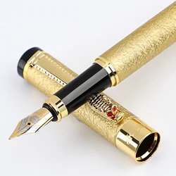 Elegant Metal Fountain Pen with Iridium Tip - Medium 0.5mm - F (1 pc yellow)