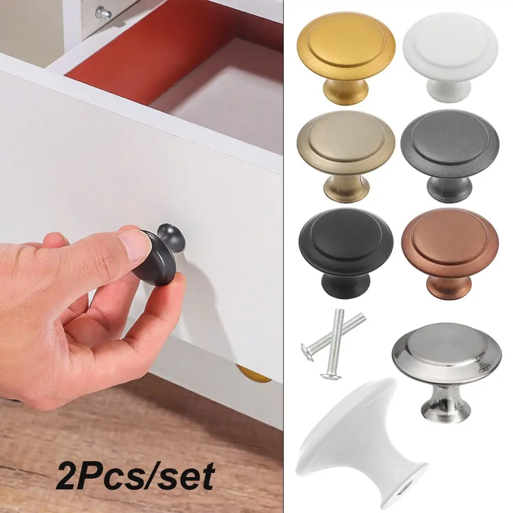 2pcs/lot Furniture Knobs Kitchen Cupboard Round Shape Furniture Fitting Cabinet Cabinet Pulls Wardrobe Pulls Drawer Knob Door Handle