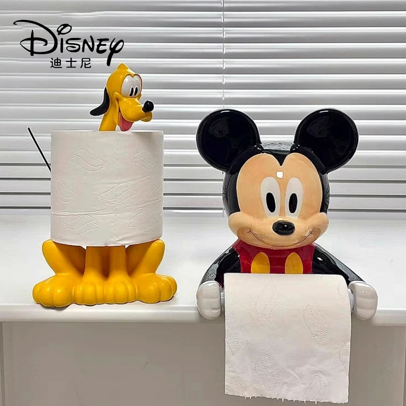 

Креативная полка для унитаза Disney с Микки Маусом, милая мультяшная безперфорированная туалетная бумага, настенная керамическая бумага-ролик