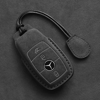 Leather Car Key Case For Mercedes Benz A C E S G Class GLC CLE CLA GLB GLS