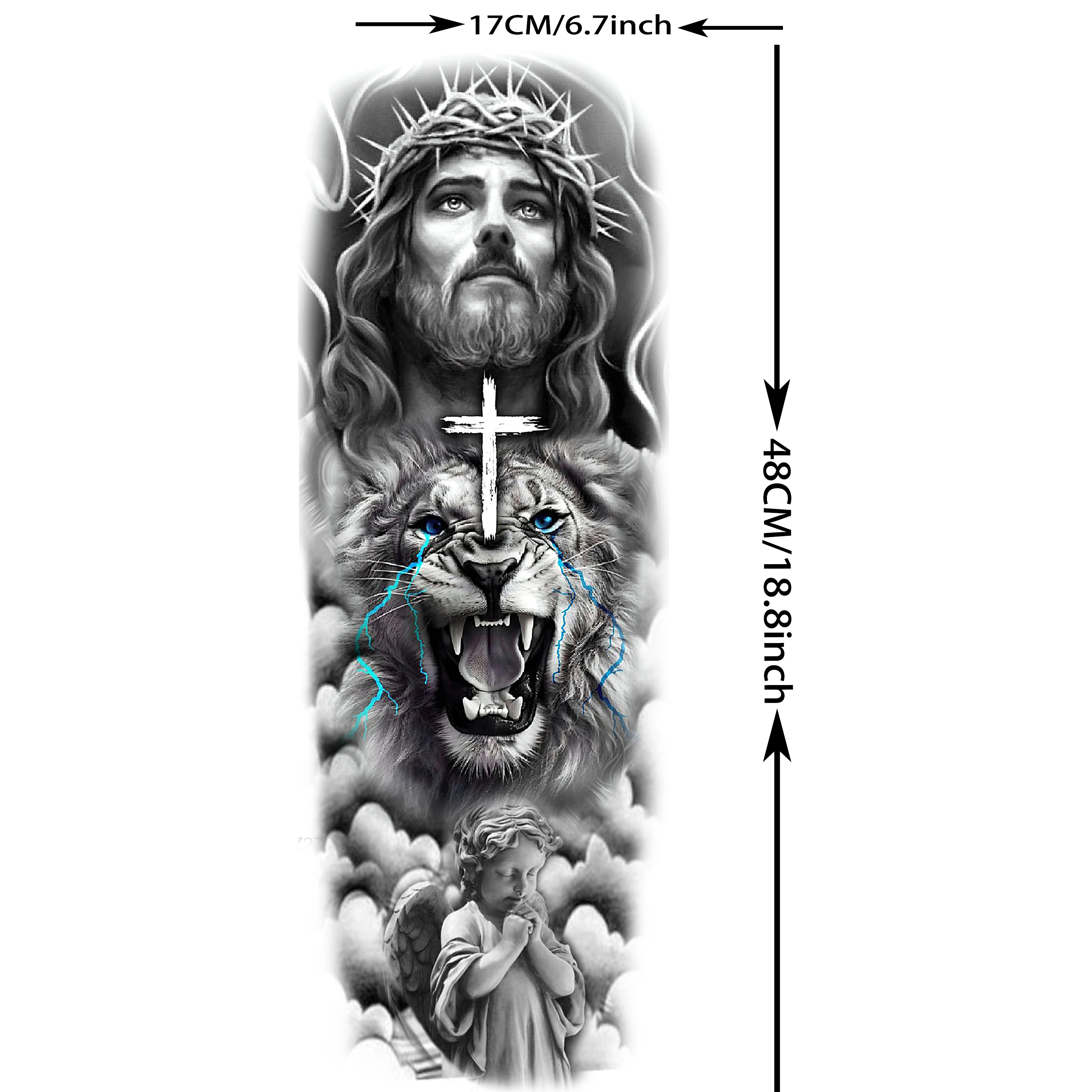 Tatuagem Braço Fechado Jesus Cristo: O Que Você Precisa Saber Antes de  Comprar, image size:3000x3000