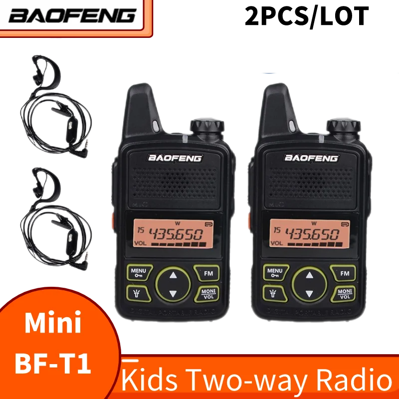 2PCS Ear-Hanging walkie-talkie Woki Toki Small Size Two Way Radio Mini  Walkie Talkie for tourism Hotel and Kids