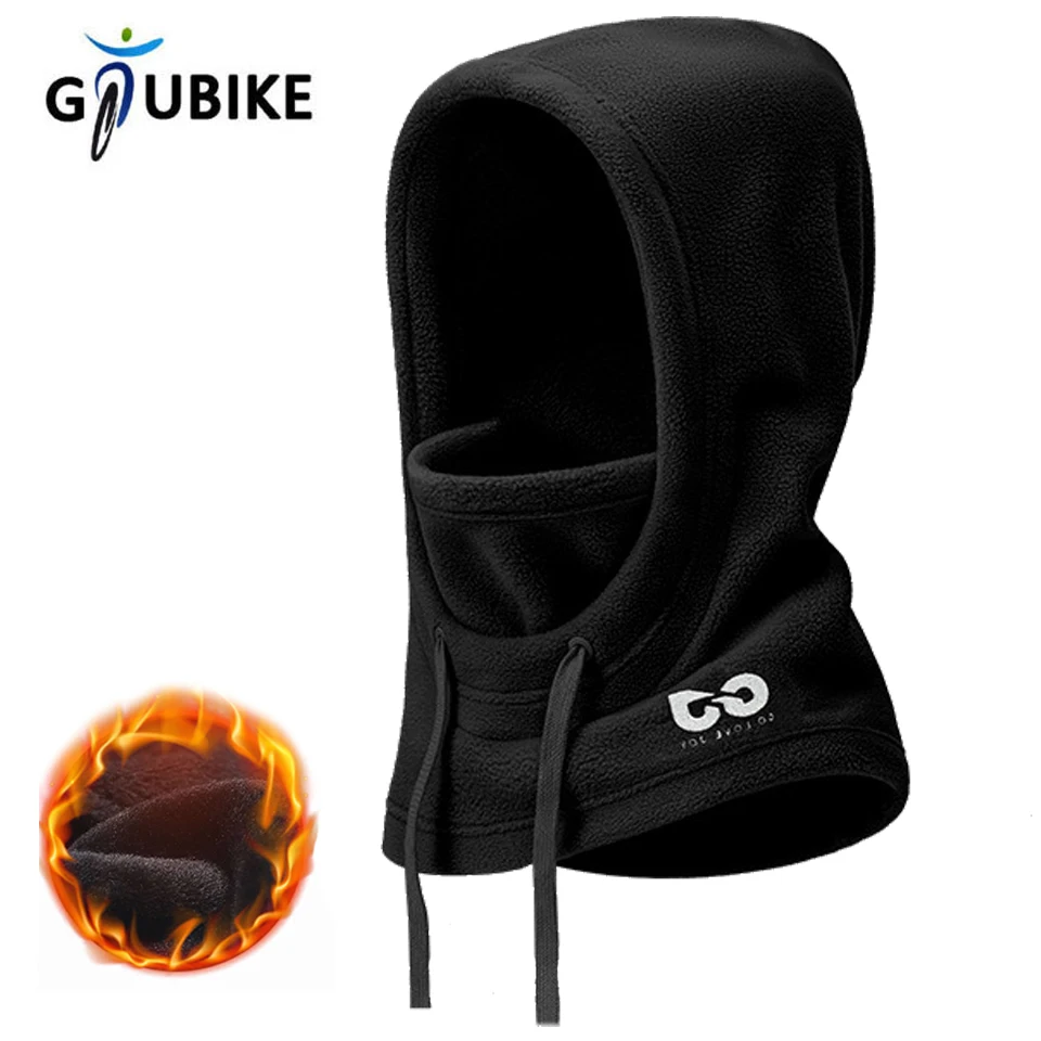 GTUBIKE Winter Thermal Fleece Ski Mask Full Face Head Coverings Snowboard Hooded Scarfs Winter Sports Warm Cycling Headgear face mask ski snowboard accessories