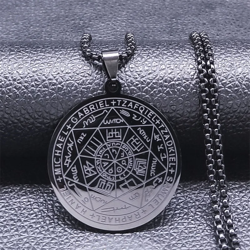 Seven Archangels Stainless Steel Protection Talisman Necklace
