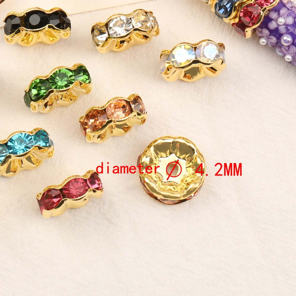 Cordial Design 100Pcs 21*21MM Copper Spacers/Rhinestone Effect/Wheel Shape/DIY Making/Hand Made/Jewelry Findings & Components - cordial