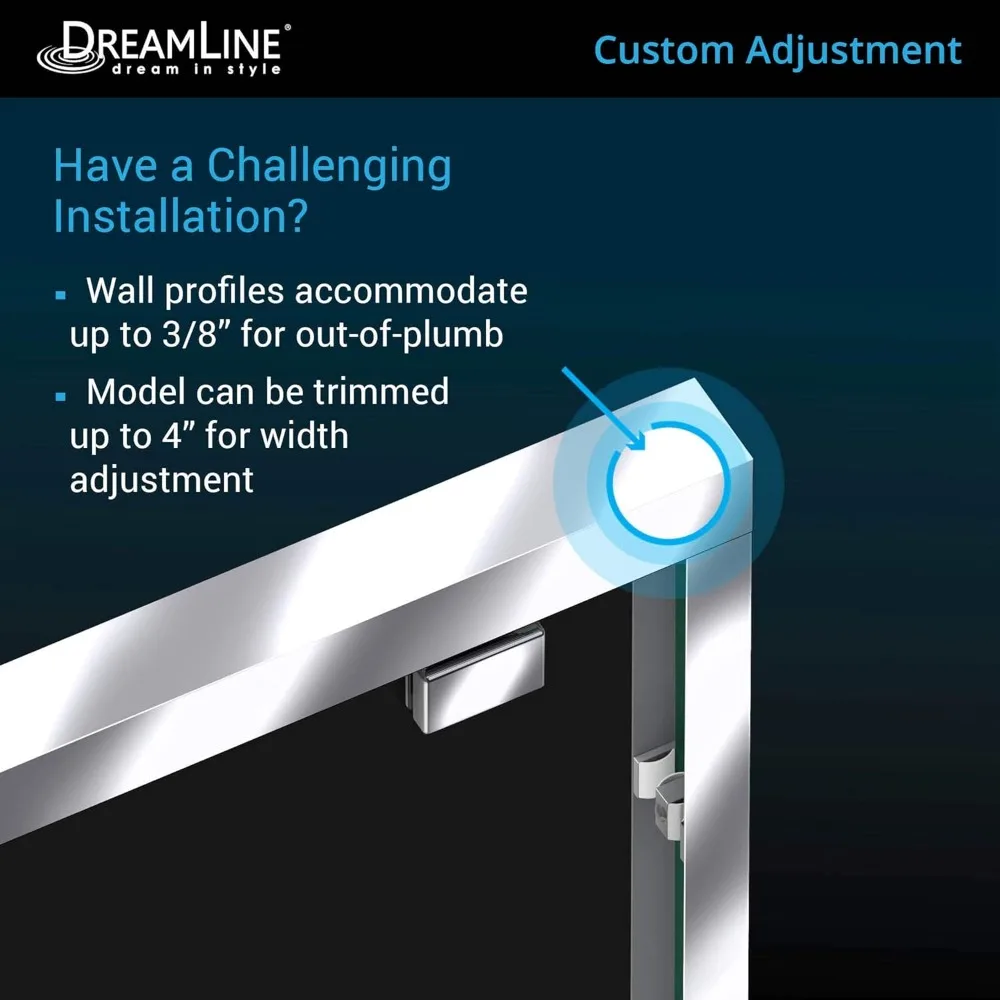 36 in. D x 60 in. W x 78 3/4 in. H Bypass Shower Door in Oil Rubbed Bronze and Left Drain Biscuit Base Kit 6