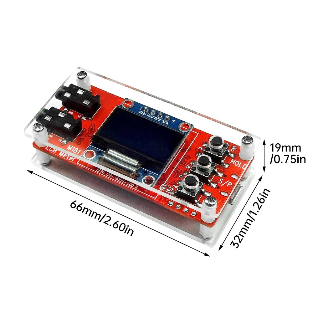 DC 5V 10000uF 10MΩ M181 Inductance Capacitance Meter LCR Bridge Tester Module Kit High Precision DIY Kit Component Tester 5