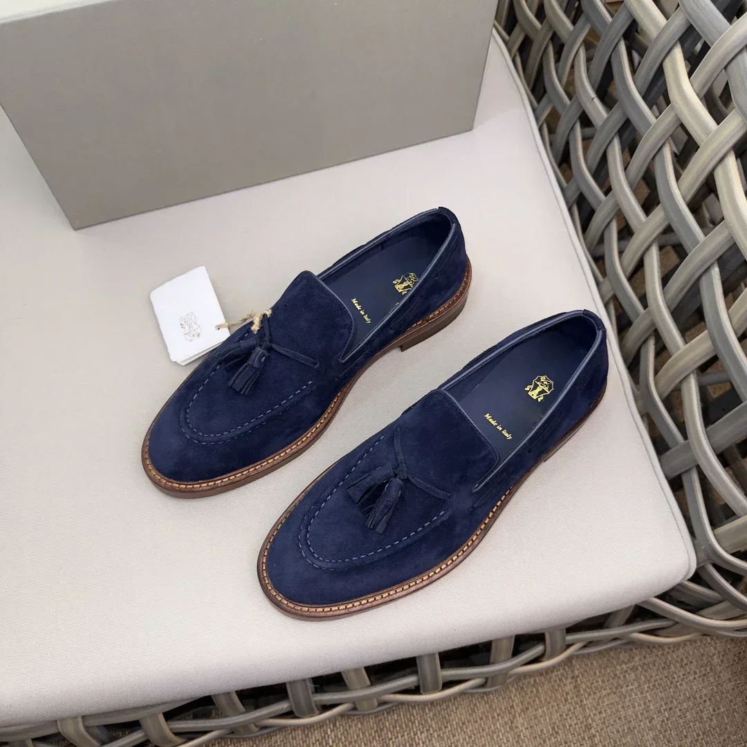 BILLIONAIRE BLSK CPRT Shoes Cowhide 2025 new business leather quality casual comfortable motion Men‘s European big size 39-46 2