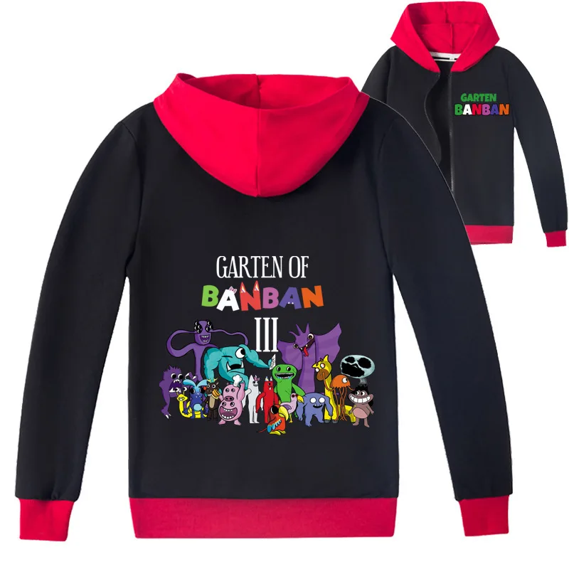 

Garten of Banban 2023 Korean Style Autumn New Children's Clothing Garten of Banban Fashion Printed Zipper Shirt Jacket