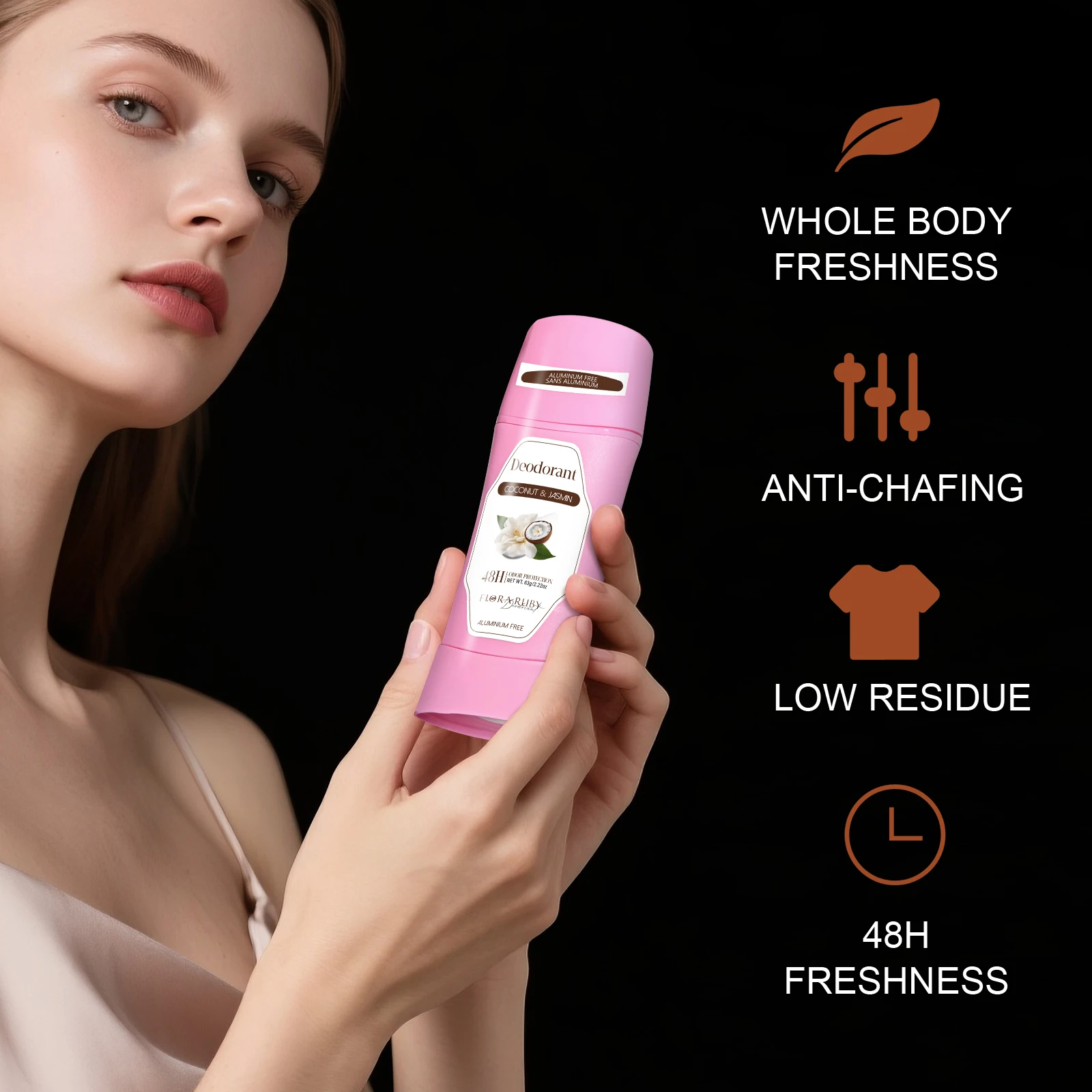Crema deodorante per ascelle e corpo femminile, rimuove l'odore di sudore e la sudorazione a lunga durata. Cura della pelle._voghion.com