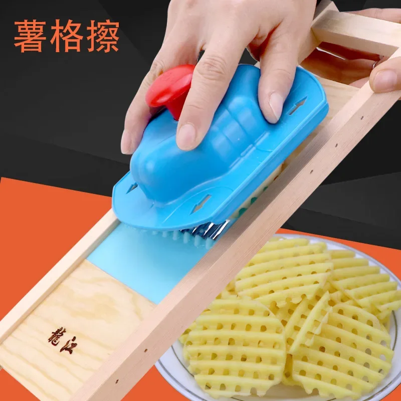 Potato Slicer Cut Potato Grid Artifact Grid Wipe Knife Vegetable Cutter Wave Knife Cut Flower Gadgets Accessories vegetable slicer