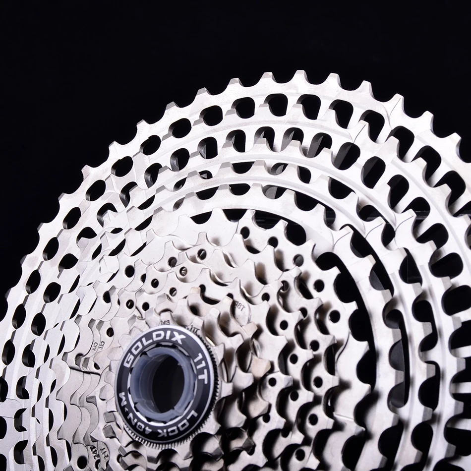 Bicycle Cassette GOLDIX Ultralight MTB Cassette CNC 10/11/12Speed 46-52T HG Freewheel For SHIMANO DEORE SLX XT SRAM Transmission