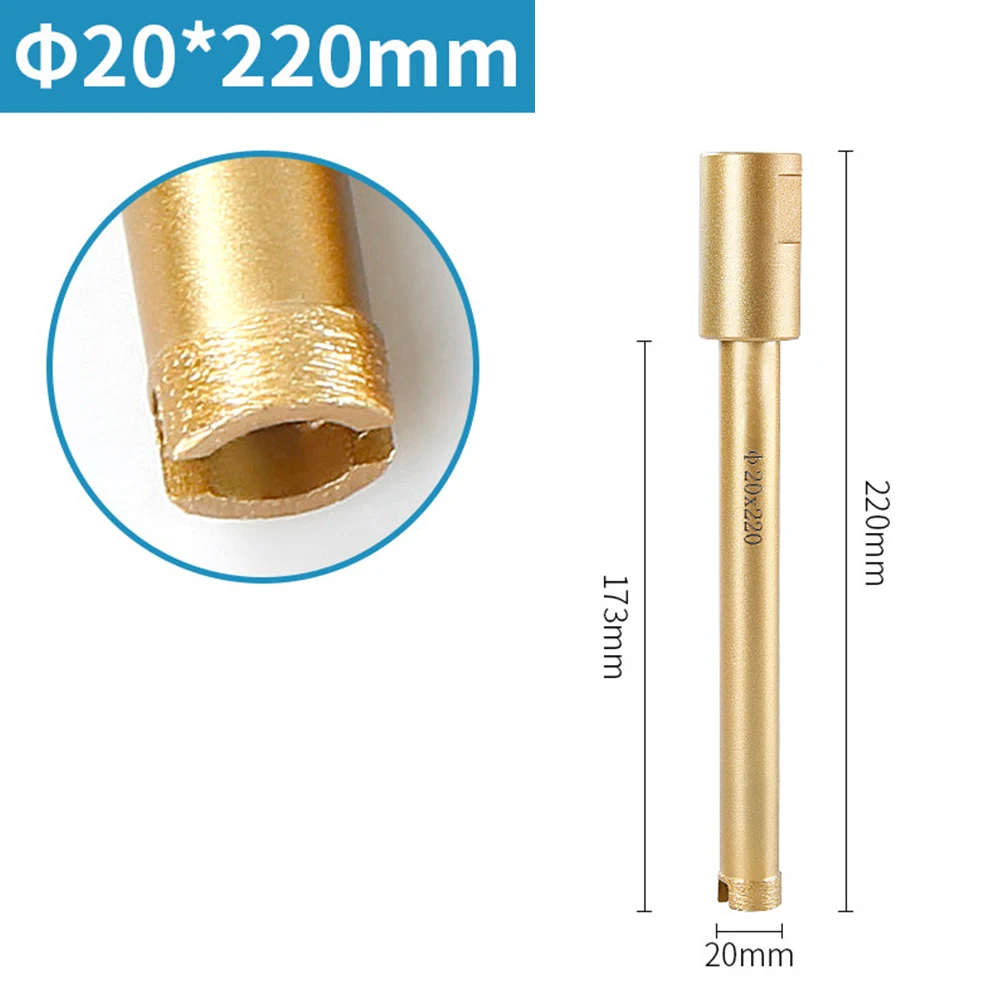 

High-quality Core Bit 1pc 220mm Core Drill Bit Tools Length Concrete Marble Air Conditioning Drilling Diamond Wet Core Bit