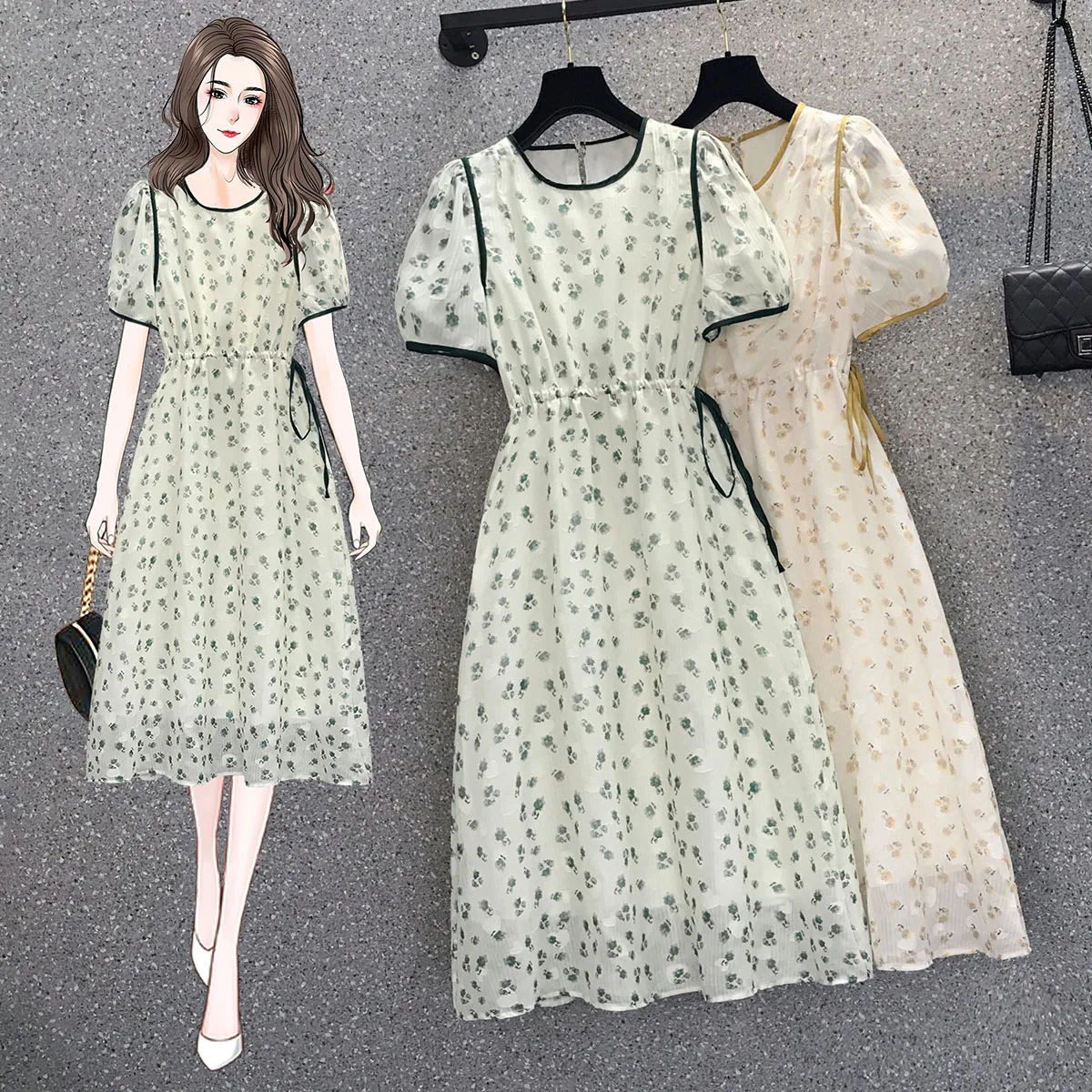SEASIDE BLOOM WOVEN ANKLE DRESS