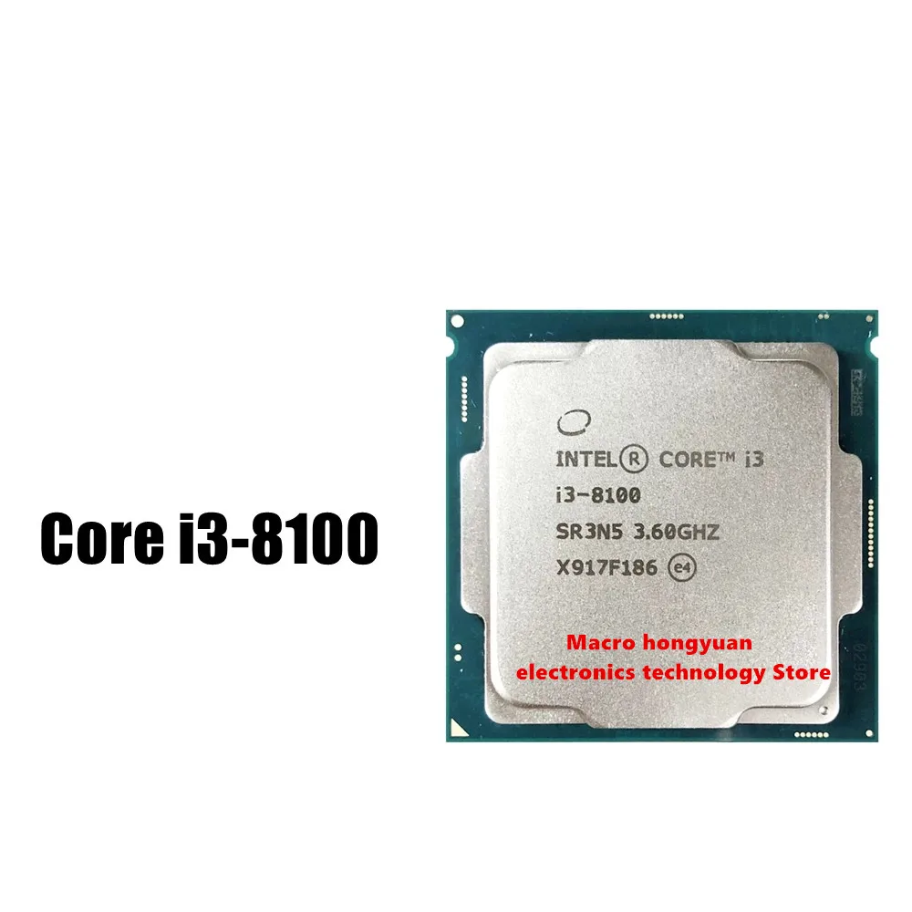 Originale Core I3-8100 I3 8100 3.6Ghz Drill Muslimedrt Iplik Cpu Incupolimci 6M 85W Lga 1151