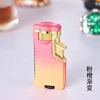 Creative Three Flame Butane Gas Lighter Metal Gradient Flame Switching Cool Windproof Torch Lighter Smoking Accessories Gadgets 6