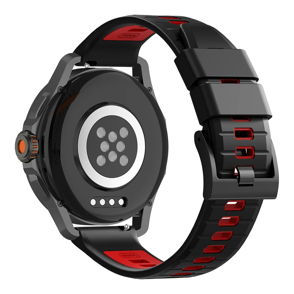 Sporty Two-Tone Silicone Wristband - 24mm Strap