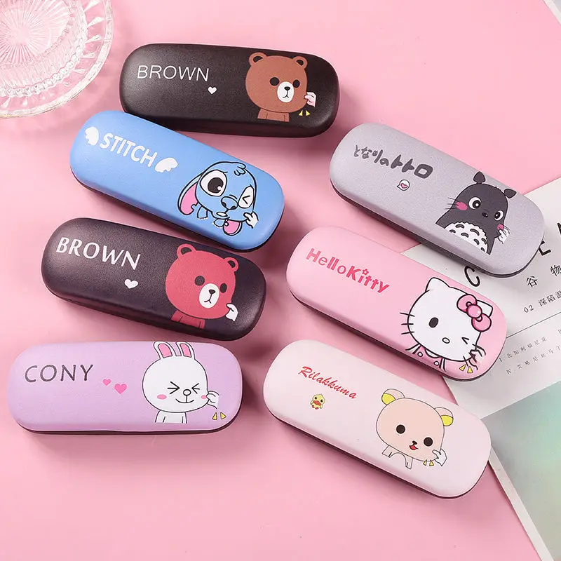 Sanrio Hello Kitty Kawaii Pu Glasses Case Japanese Cartoon Small Fresh