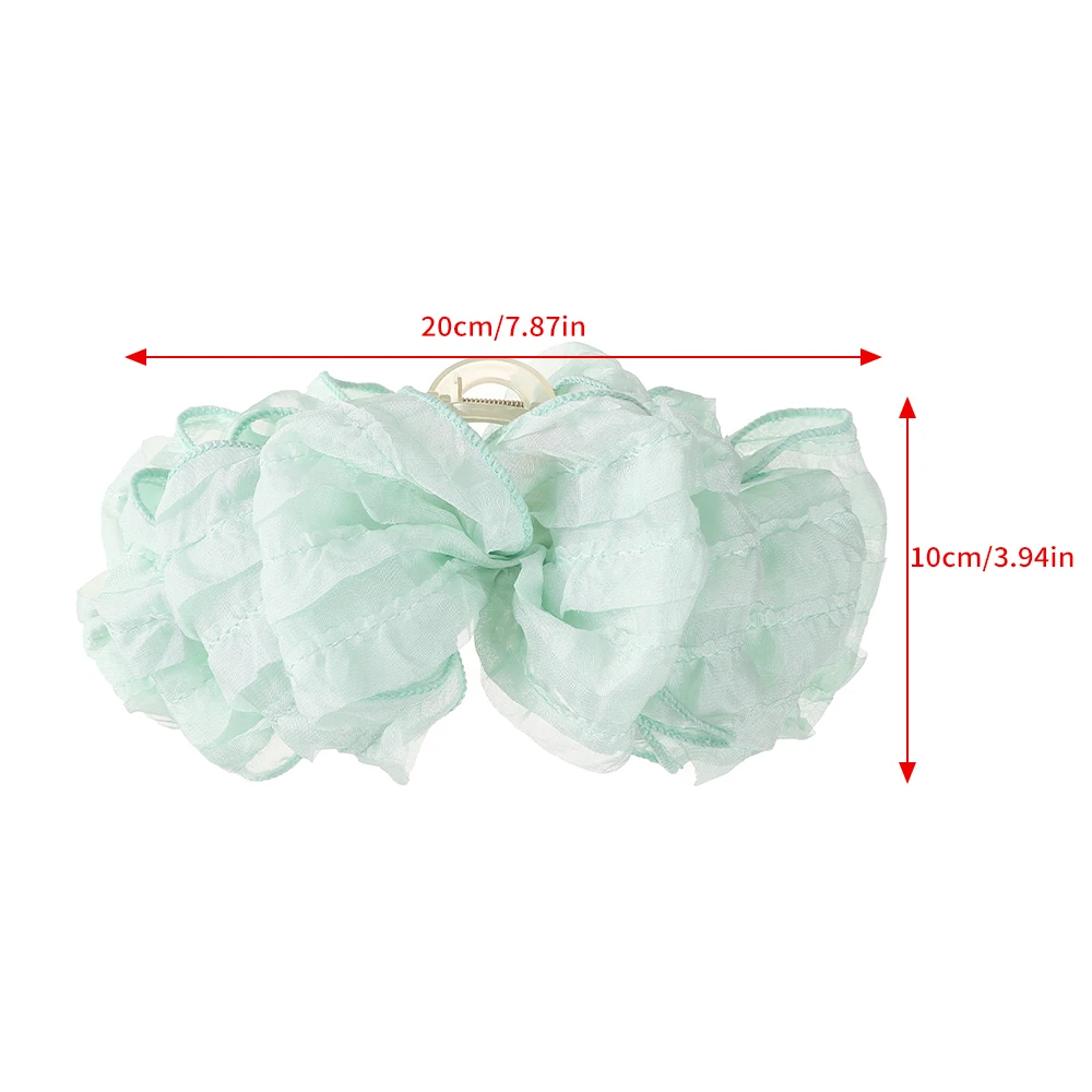 Fairy Large Hair Claw Multi-Layered Bubble Bow Clamp Temperament Volume Korean Hair Clip Shark Clip On The Back Of The Head