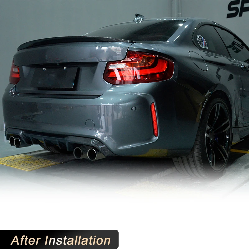 Difusor Trasero De Fibra De Carbono Para BMW Serie 2 F87 Coupé (M2) - 2015-2019, Brillante