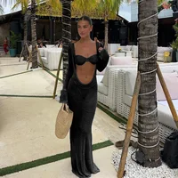 Bikini Three Piece Set 2025 New Split Sexy Swimsuit Resort Beach Long Dress Female Bikini 4